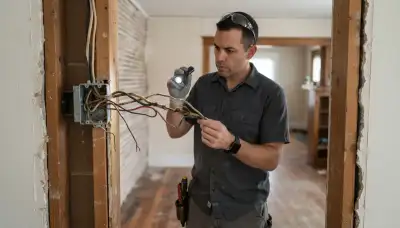 Salt Lake City, UT electrician inspecting aged wire insulation during an existing wiring assessment