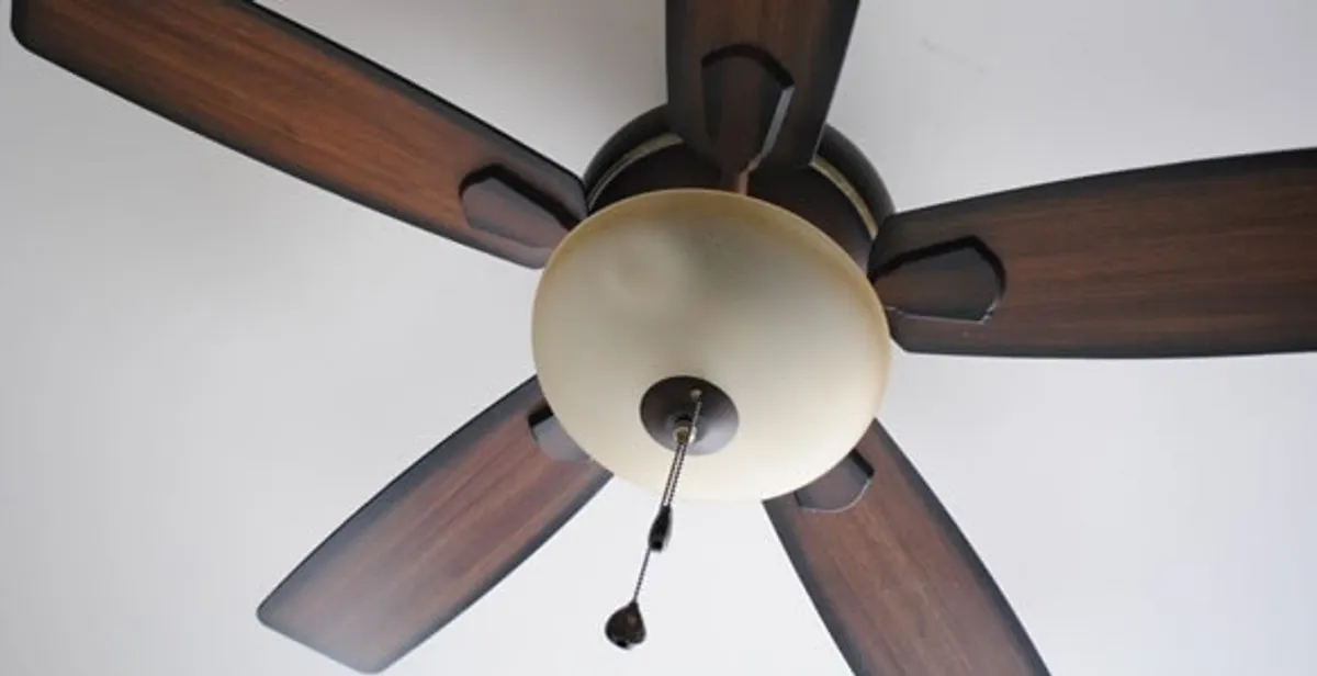 Fully installed ceiling fan with balanced blades and light fixture in Salt Lake City, UT
