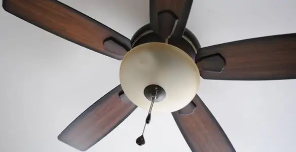 Fully installed ceiling fan with balanced blades and light fixture in Salt Lake City, UT