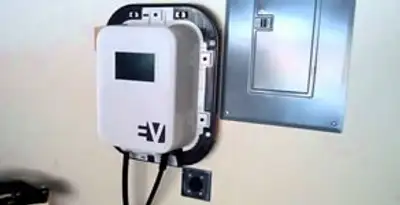 Electric car charger installation with wall-mounted EV charging station in Salt Lake City, UT
