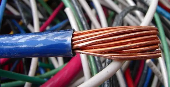 electrical wiring services showing exposed copper conductors and cable preparation in Salt Lake City, UT