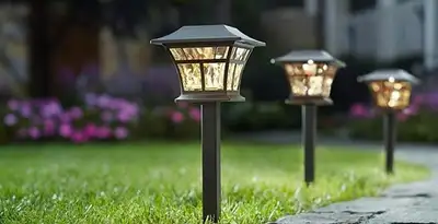 landscape lighting installation services with professionally installed pathway lights in Salt Lake City, UT