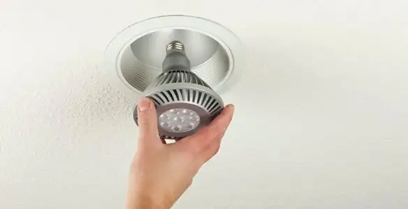 lighting installation service featuring recessed ceiling light installed by licensed professionals in Salt Lake City, UT